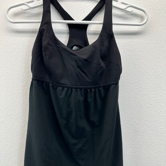 Lululemon Venus Tank Black Gray Size 6 - Picture 4 of 9
